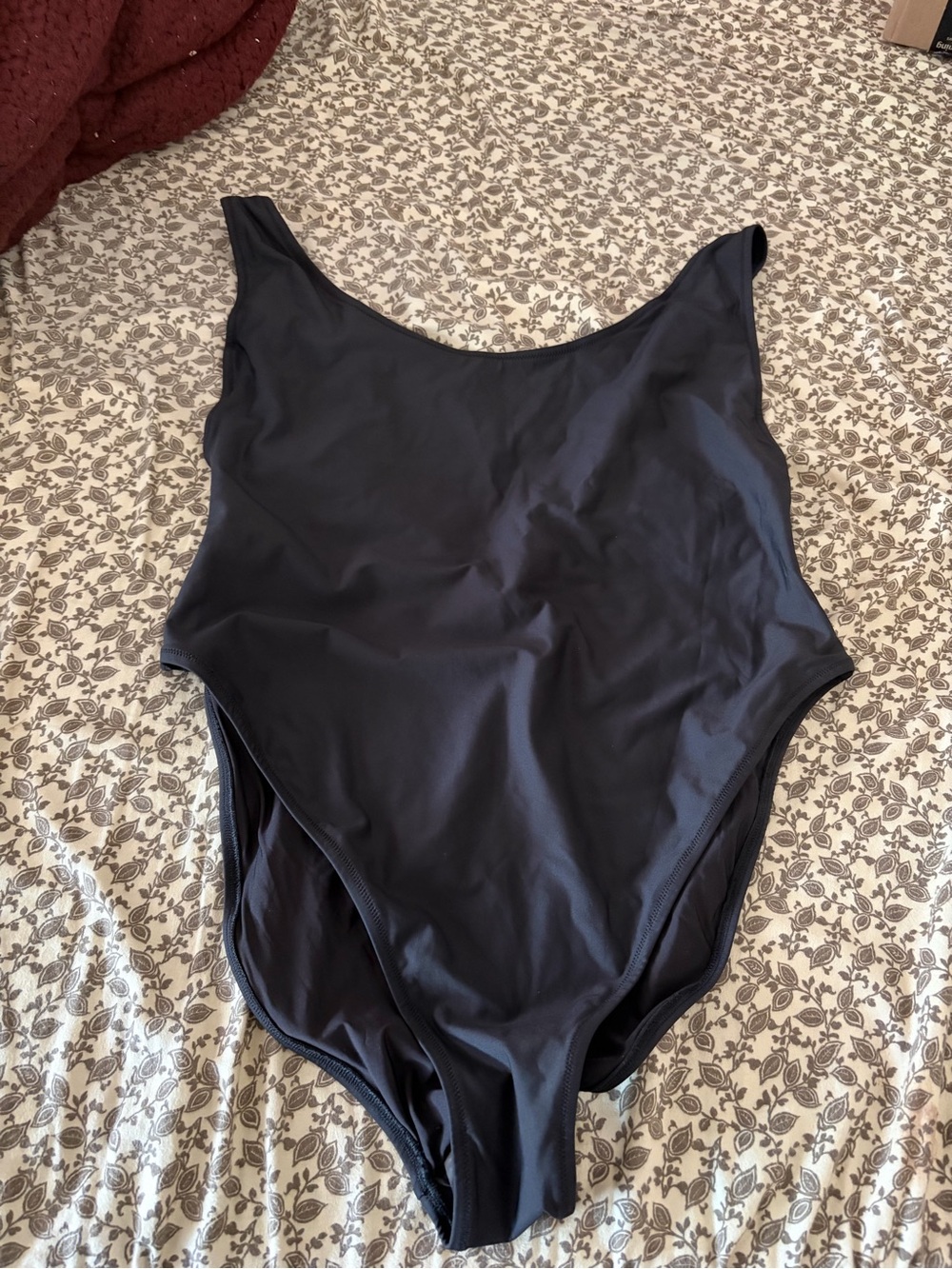 Skims Iconic Plunge One Piece High Rise Leg Swimsuit Black 2XL